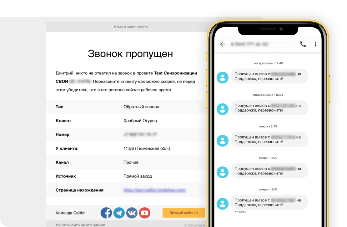 Обратный звонок для сайта — МультиЧат Callibri